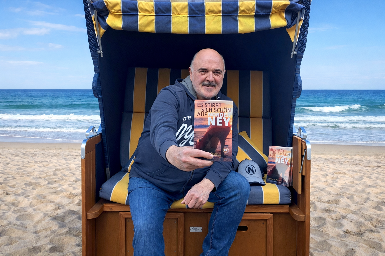 Jochen Peters im Strandkorb